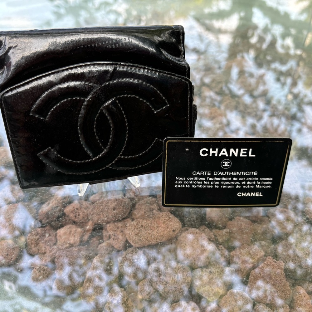 Loved Chanel Patent Leather wallet with COA